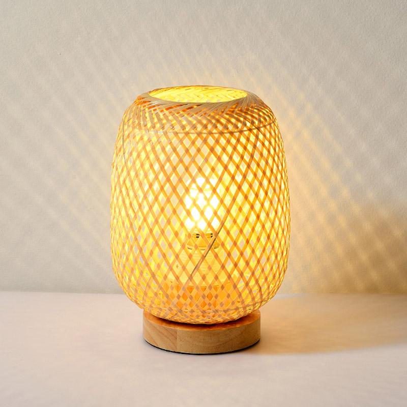 Japanese Rattan Table Lamps Natural Ambient Lighting Charm