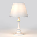 Table Lamp Bedroom Bedside Lamp for Living Room White Beige - dazuma