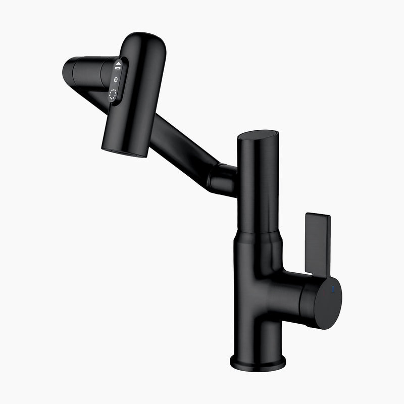 BF2204-3, Lefton Single-Hole Rotatable Faucet with Temperature Display