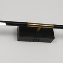 23.6''/39.4'' Black and Gold Linear LED Bathroom Vanity Light Bar