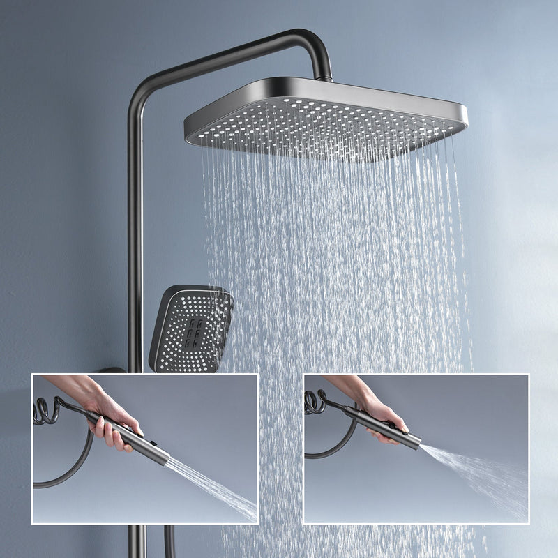 Lefton Thermostatic Shower System with 5 Water Modes and Temperature Display Screen-SST2206