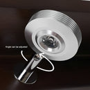 2/3-Light Wood Bathroom Vanity Light with Adjustable Iron Spotlight and Fixed Glass Shades