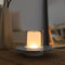 Modern Cordless Cylinder Candle Table Lamp with Dish Base