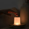 Modern Cordless Cylinder Candle Table Lamp with Dish Base