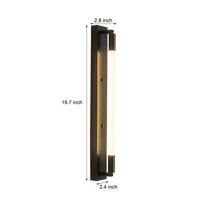 19.68'' Acrylic Tube 1-Light LED Wall Lights Indoor - Black/Gold/Chrome Base