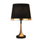 Vintage White/Black and Mid-Century Modern Brass Table Lamp