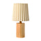 Wood Column Table Lamp with Pleated Empire Lampshade