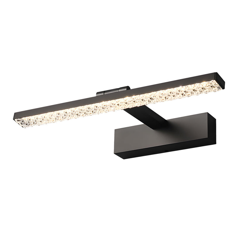 160° Adjustable LED Bathroom Vanity Light with Crystal-Inspired Acrylic Shade, Dimmable