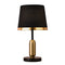 Vintage White/Black and Mid-Century Modern Brass Table Lamp