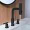 Lefton Two-Handle Widespread Waterfall & Pull-Out Bathroom Faucet with Temperature Display-BFWS2401