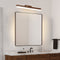 31'' Walnut LED Vanity Light with Warm White Glow Modern Bathroom Lighting