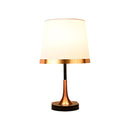 Vintage White/Black and Mid-Century Modern Brass Table Lamp