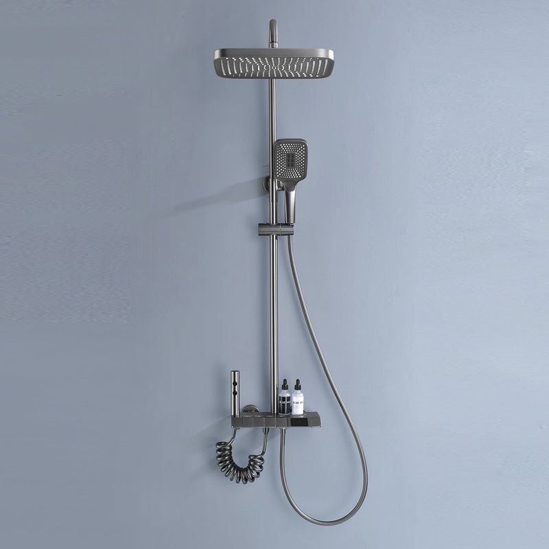 Lefton Thermostatic Shower System with Temperature Display and 4 Water Outlet Modes-SST2202