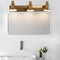 Adjustable Gold Bathroom Vanity Light with 180° Rotatable Heads - 3/4 Light LED Fixture