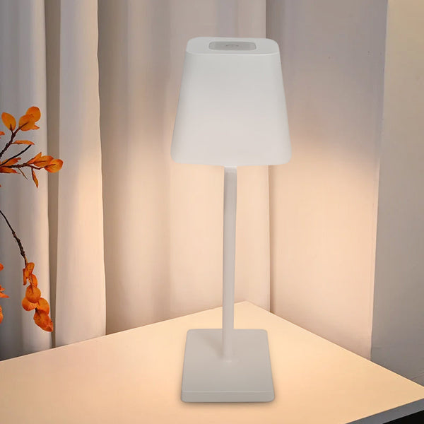 Square Touch Control 3 Step Dimming LED USB Rechargeable Modern Table Lamp - Dazuma