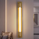 19.68'' Acrylic Tube 1-Light LED Wall Lights Indoor - Black/Gold/Chrome Base