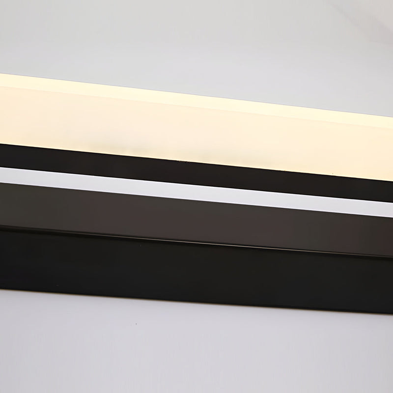 15.74'' Linear LED Vanity Light Black Bathroom Fixture with Mesh Light Filter