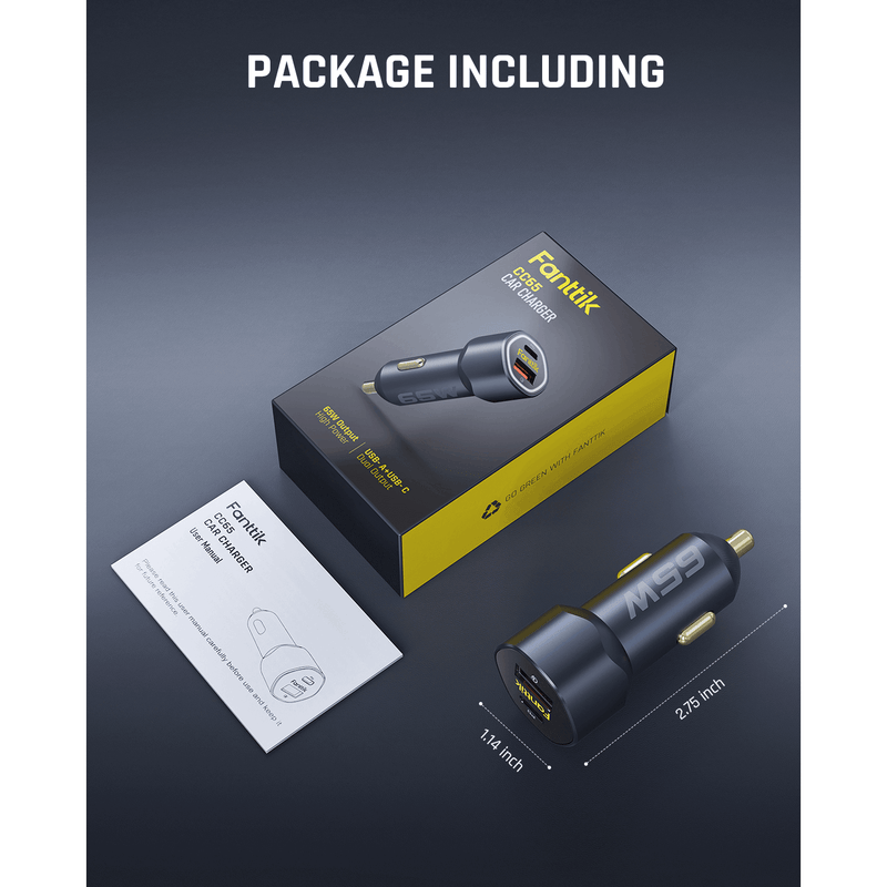 Fanttik 65W USB C Car Charger