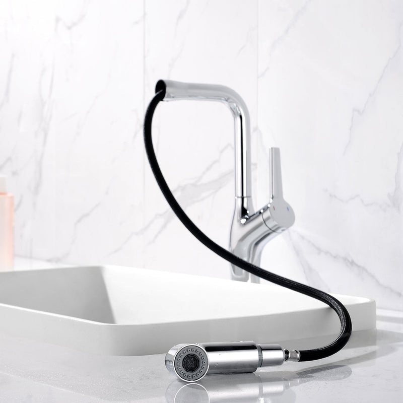 Lefton Single-Hole Rotatable and Pull-Out Faucet-BF2205