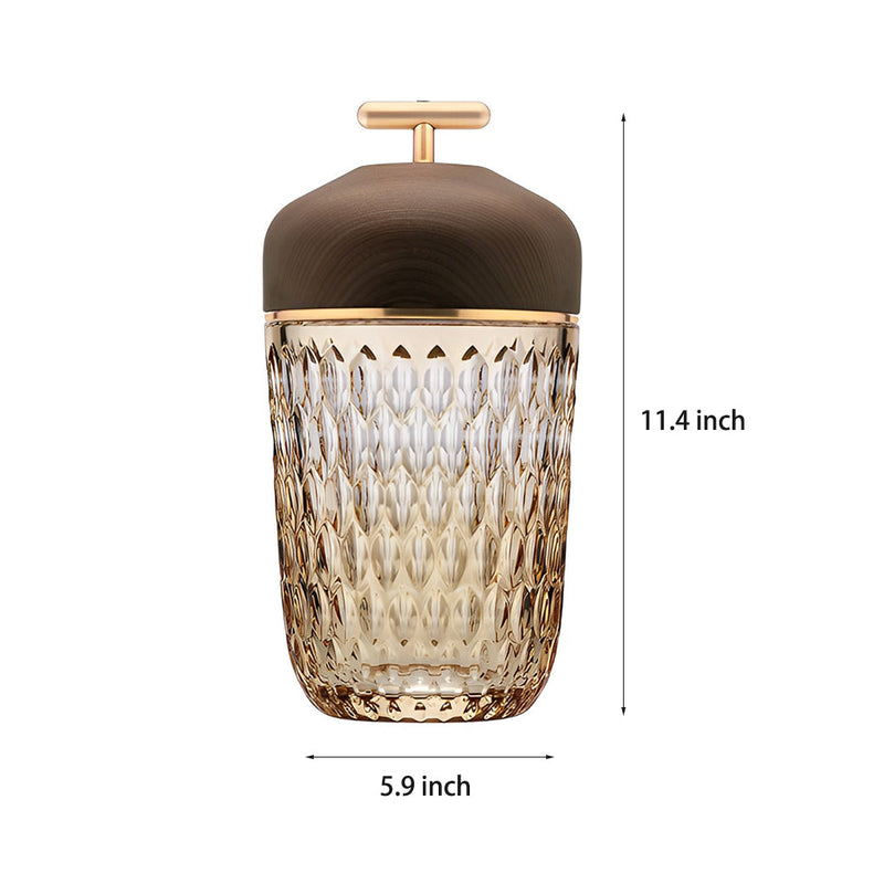 Pretty Cup-Shape Crystal Table Lamp Glass Ambient Lighting