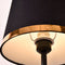 Vintage White/Black and Mid-Century Modern Brass Table Lamp