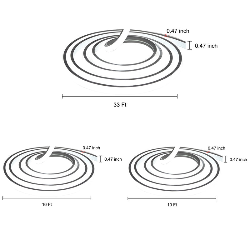 0.47'' Width Waterproof Recessed Silicone 10W Modern Indoor Flexible LED Strip Lights Outdoor Linear Light