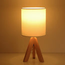 15 inch Wood Modern Tripod Table Lamp