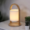 Battery Operated Wood Portable Accent Table Lamp