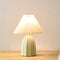 Vintage Tapered Pleated Linen Shade Ceramic 1-Light Table Lamp