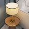 22 inch 1-Light Golden Faux Silk and Brass Geometric Table Lamp