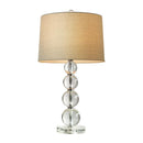 25 inch Light-Through Stacked Spheres Crystal Table Lamp