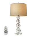 25 inch Light-Through Stacked Spheres Crystal Table Lamp