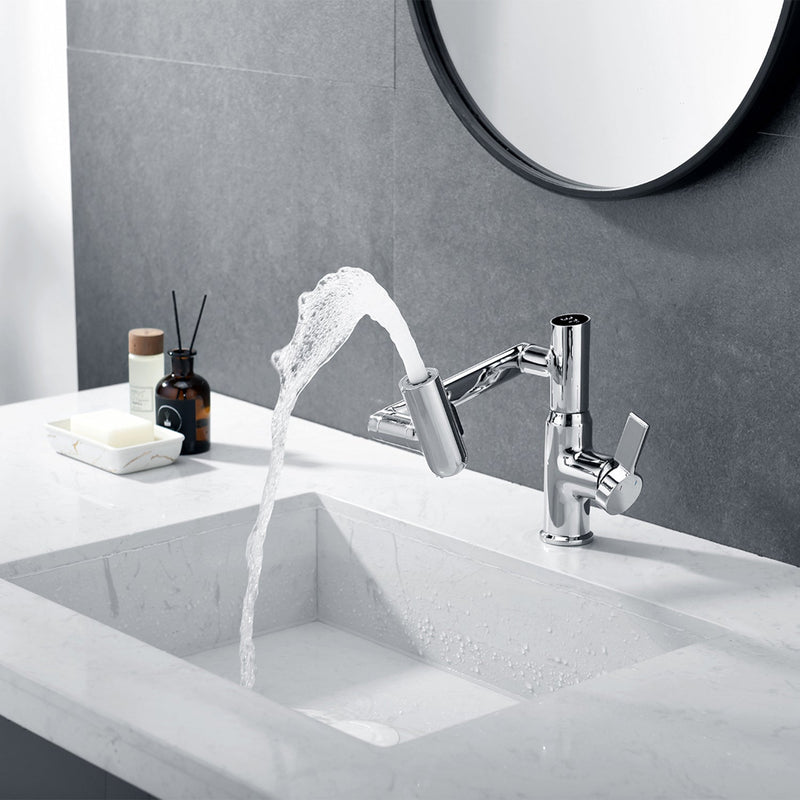 Lefton Single-Hole Rotatable Faucet with Temperature Display-BF2204