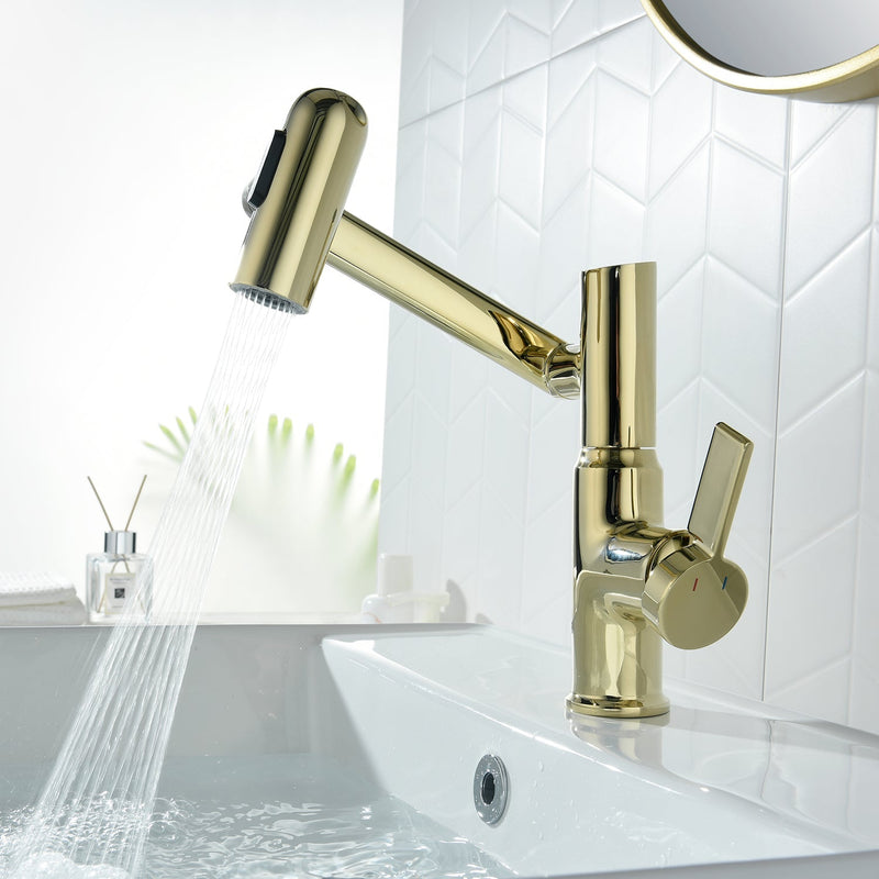 Lefton Single-Hole Rotatable Faucet with Temperature Display-BF2204