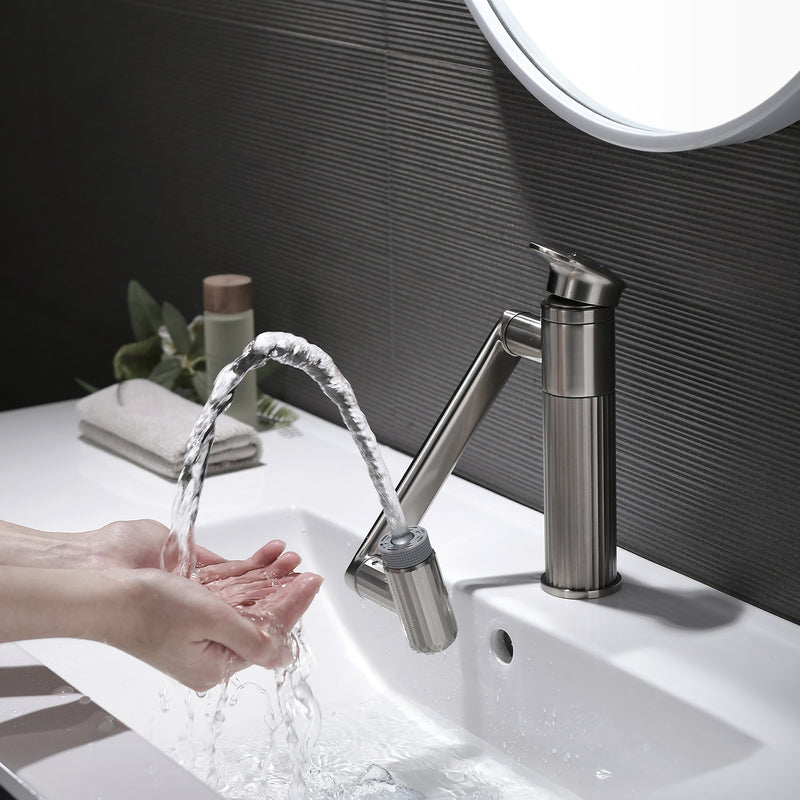 Lefton 360° Rotatable Single-Hole Bathroom Faucet-BF2208