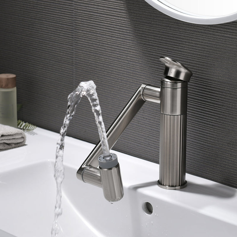 Lefton 360° Rotatable Single-Hole Bathroom Faucet-BF2208