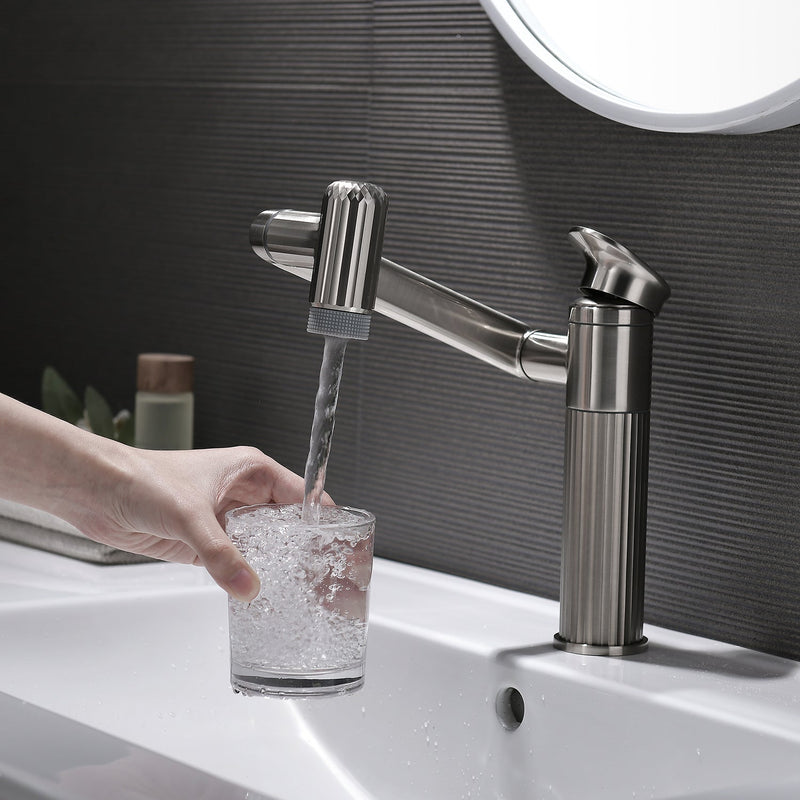 Lefton 360° Rotatable Single-Hole Bathroom Faucet-BF2208