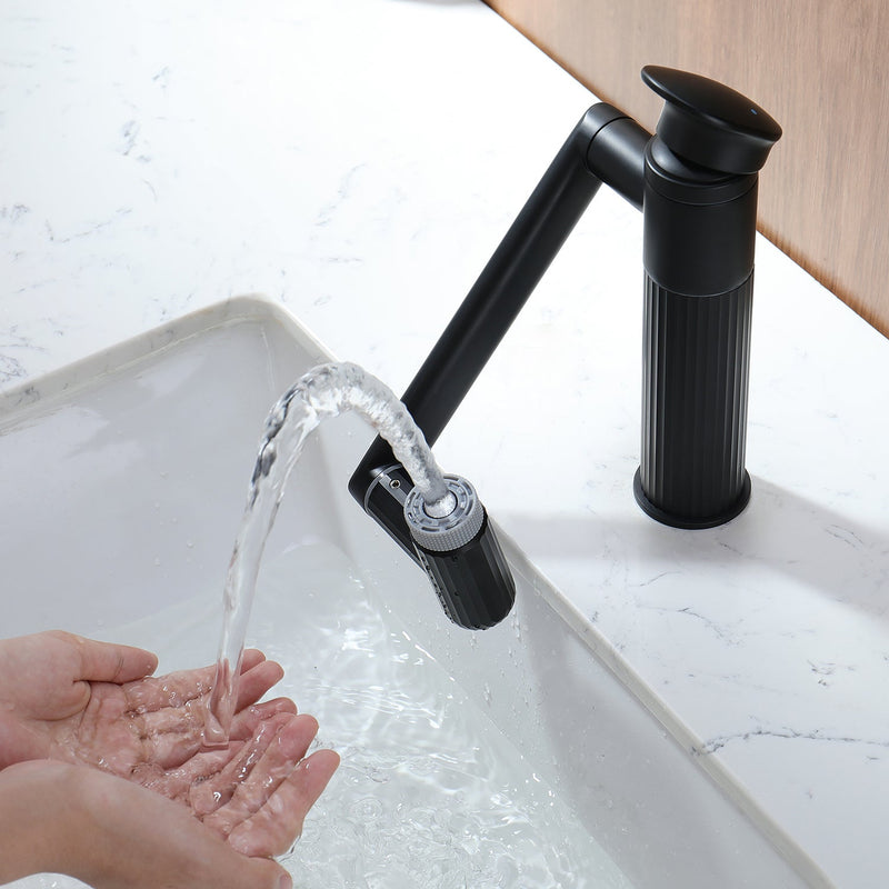 Lefton 360° Rotatable Single-Hole Bathroom Faucet-BF2208