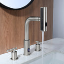 Lefton Two-Handle Widespread Waterfall & Pull-Out Bathroom Faucet with Temperature Display-BFWS2401