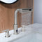 Lefton Two-Handle Widespread Waterfall & Pull-Out Bathroom Faucet with Temperature Display-BFWS2401