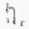 Lefton Two - Handle Widespread Waterfall & Pull - Out Bathroom Faucet with Temperature Display - BFWS2401 - Bathroom Faucets - Lefton Home