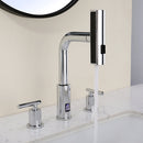 Lefton Two-Handle Widespread Waterfall & Pull-Out Bathroom Faucet with Temperature Display-BFWS2401