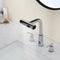 Lefton Two-Handle Widespread Waterfall & Pull-Out Bathroom Faucet with Temperature Display-BFWS2401