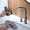 Lefton Two-Handle Widespread Waterfall & Pull-Out Bathroom Faucet with Temperature Display-BFWS2401