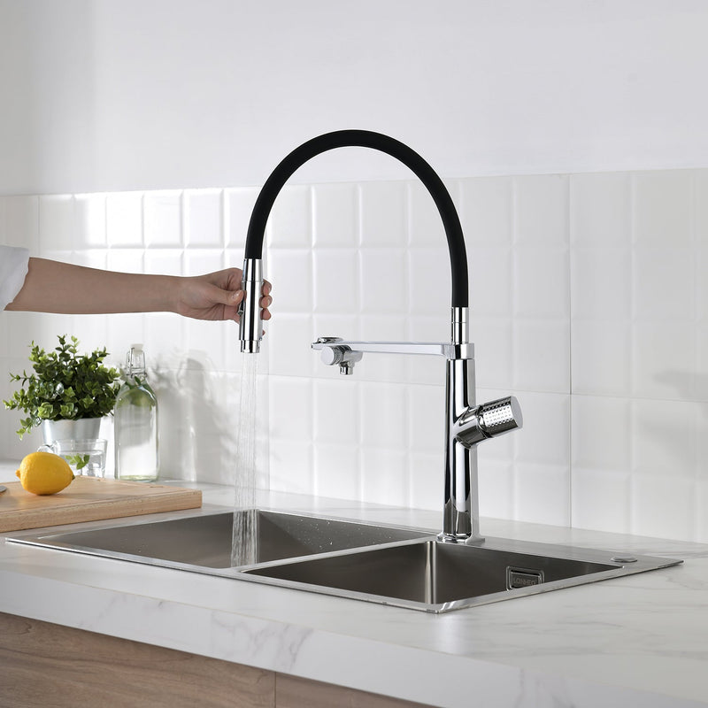 Lefton Copper Kitchen Single-Hole Rotatable Faucet with Water Filter-KF2208