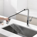 Lefton Waterfall & Pull-Out Kitchen Faucet with Temperature Display-KF2209