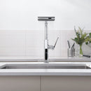 Lefton Waterfall & Pull-Out Kitchen Faucet with Temperature Display-KF2209