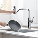 Lefton Waterfall & Pull-Out Kitchen Faucet with Temperature Display-KF2209