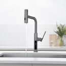 Lefton Waterfall & Pull-Out Kitchen Faucet with Temperature Display-KF2209