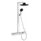 Lefton Thermostatic Shower System with Rainfall Showerhead & Digital Temperature Display-RSS2301